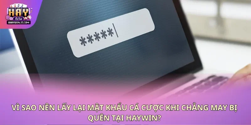 Vì sao nên lấy lại mật khẩu cá cược khi chẳng may bị quên tại haywin?