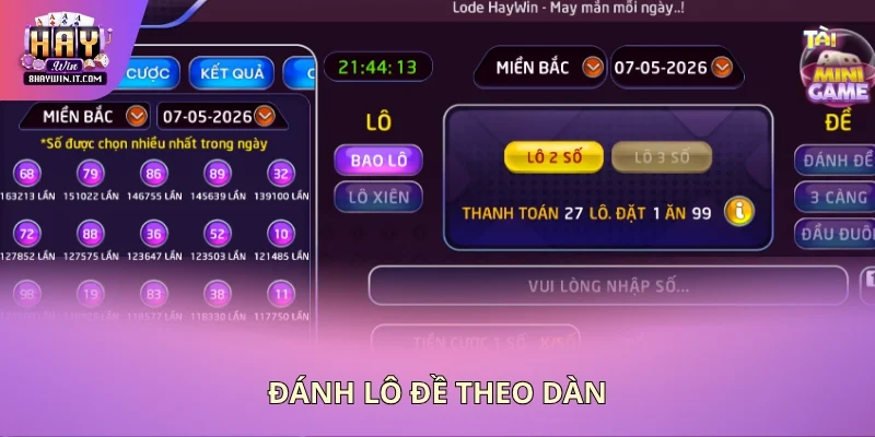 Đánh lô đề theo dàn